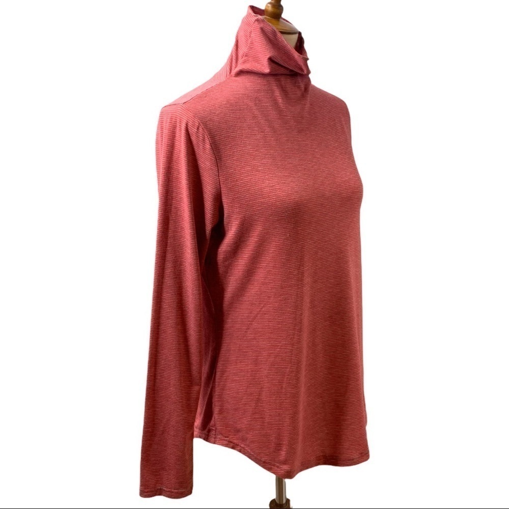 Toad & Co Micro Stripes Turtleneck Top - Picture 7 of 10